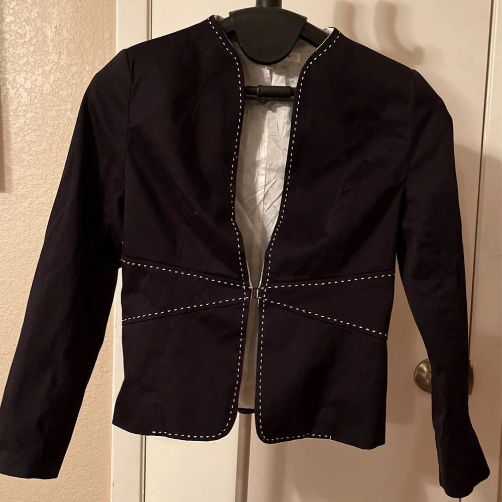 Stitched black blazer